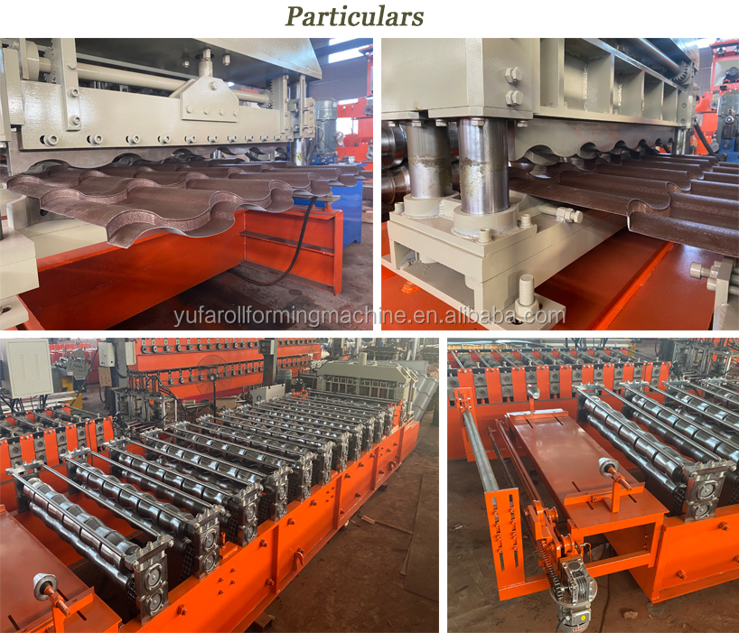 Sheet roll forming glazed tile making machinery