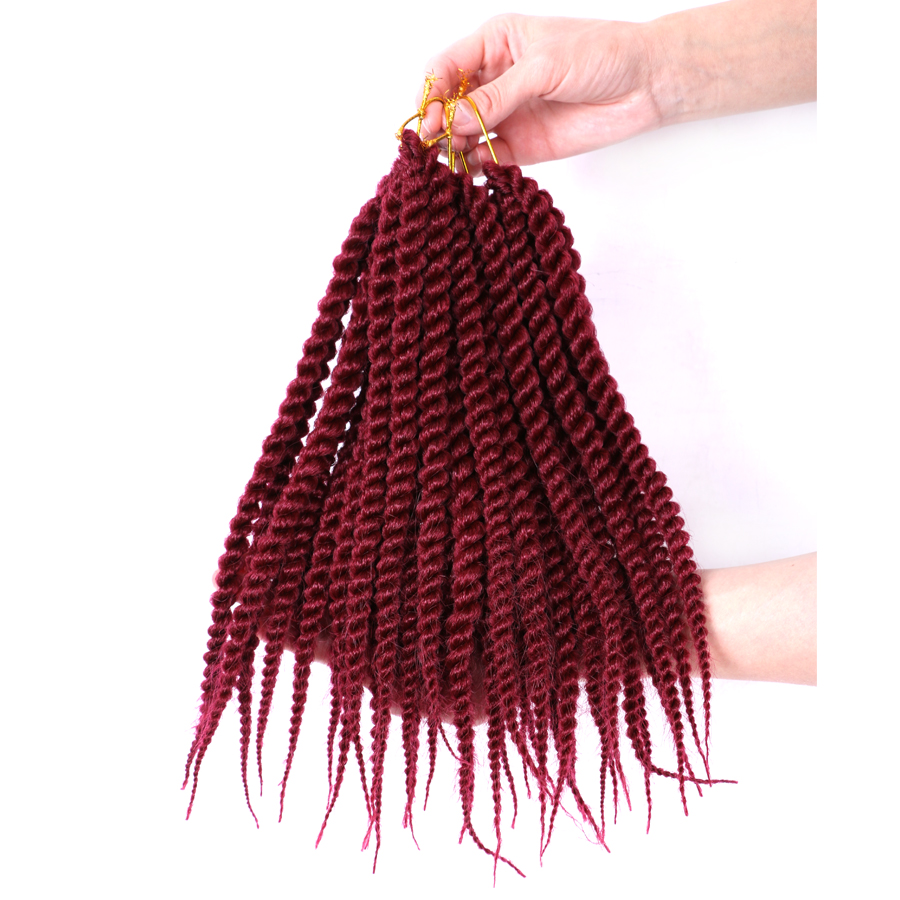 Hot sell 14inch 12stands synthetic braiding hair afro twist braids straight crochet braid hair senegalese hair extension