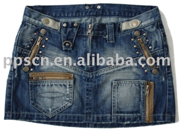 ladies' short jean skirt