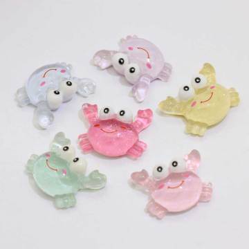 Helle Farbe Kawaii Simulierte Krabbenförmige Tierharze Cabochon Für DIY Spielzeug Dekor Kinder Artikel Telefon Shell Charms