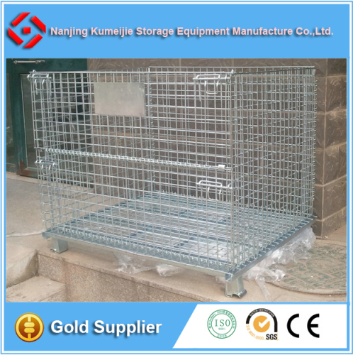Heavy Duty Galvanized Stacking Iron Wire Folding Bulk Container