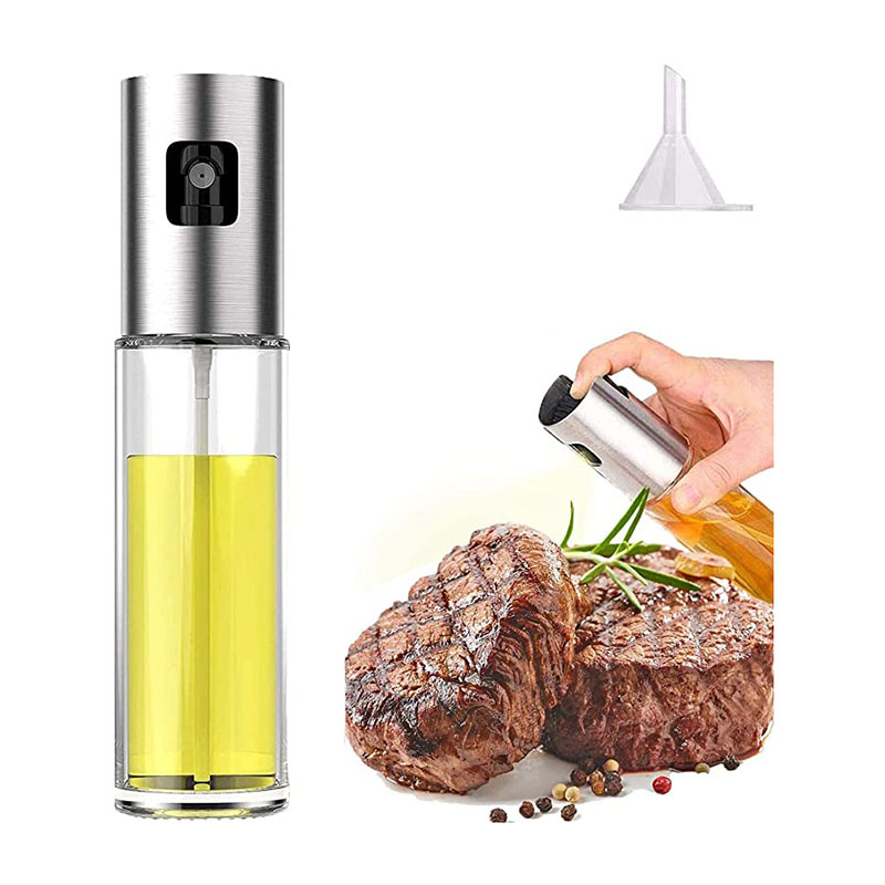 2pack Oil Sprayer Bottle Set Oil Dispenser Bottle for Cooking, Sprayer Bottle for Oil, BBQ, Kitchen Baking with Brush Funnel