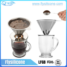 Pour over 304 stainless steel coffee dripper