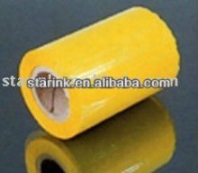 yellow wax BARCODE ribbon finished roll and jumbo roll