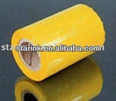 yellow wax BARCODE ribbon finished roll and jumbo roll