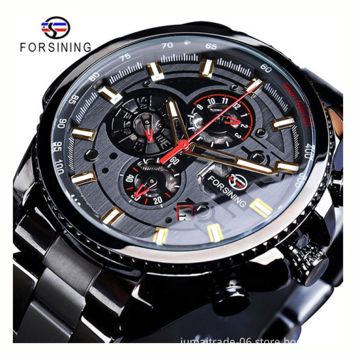 New Luxury Sport Watch with Three Dial Calendar Display and Stainless Steel Band - Latest Arrival
