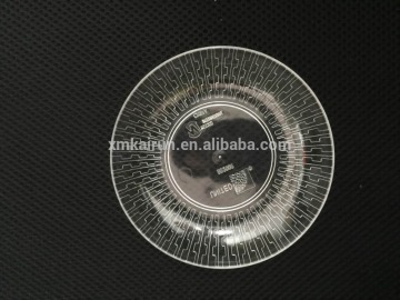 Round Clear Plastic Dish,PS Saucer Dish, Plastic Salad Dish