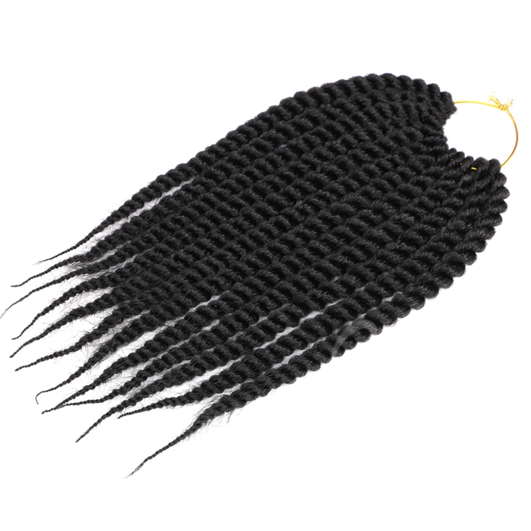 Kinky Curly Crochet Extension Passion Hand Made Short Black Pre Stretched Twist Hair Synthetic Braiding Wig