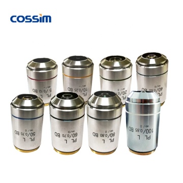 Long Working Distance Infinity-Corrected Microscope Objective Lens for BF/DF Metallurgical Microscopes