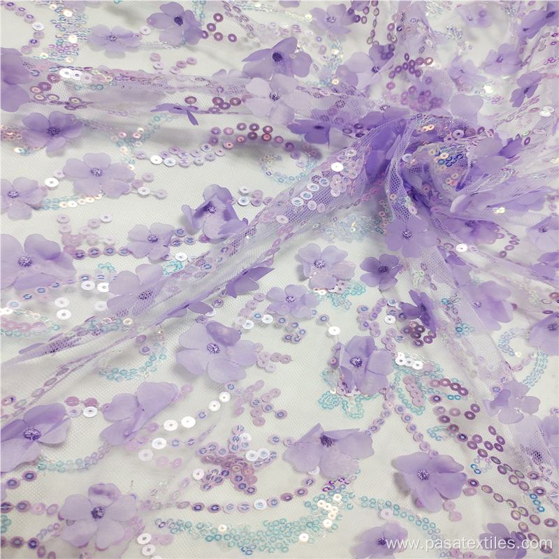 High Quality light purple dress fabric