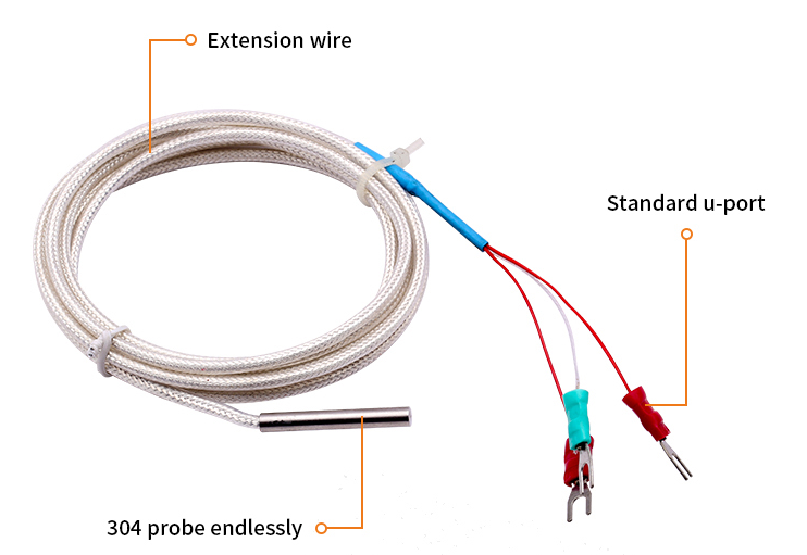 china manufacture 3 wire industry k type rtd thermocouple temperature sensor PT100