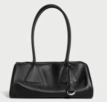 Classic Baguette Leather Shoulder Bag