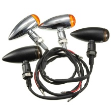 1 Pair 12V 13 LED Motorcycle Bullet Turn Signal Lights for Honda/Yamaha/Suzuki/Kawasaki Softail Chopper Cafe Racer