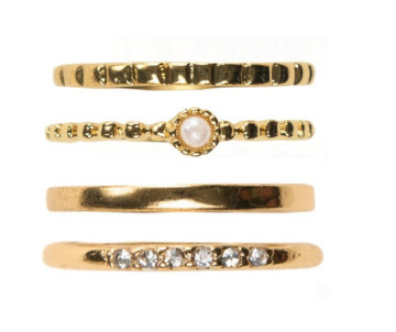 Ladies Finger Ring Five Rings In Silver