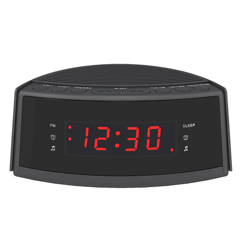 Hot Sale Dual-Alarm Snooze Paparan LED Besar Digital Radio Berbicara Jam Penggera dengan Radio FM