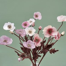 Wholesale Artificial Silk Flowers for Wedding - Autumnal Faux Corn Poppy Flowers M-1093