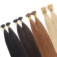 Wholesale flat tip indien vendors 100% human hair remy virgin blonde flat tip hair extension straight flat tip hair extension