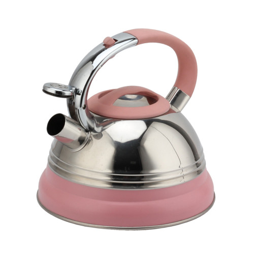 Pink Mirror Stainless Steel Whistling Tea Kettle