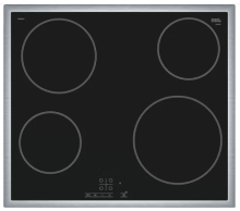 Electric Induction Hob Black Hard Glass