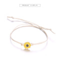 Pulsera de la amistad hecha a mano de girasol para hombres.