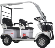 4-Wheel Electric Scooter with Roof: Ideal for Adults