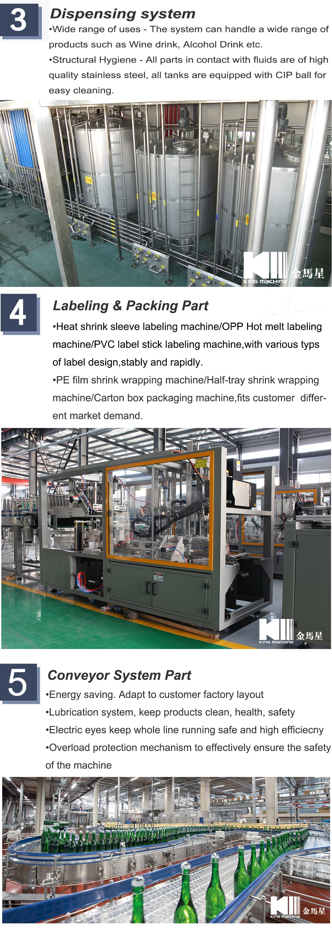 Glass Bottle Whisky Filling Machine / Bottling Equipment