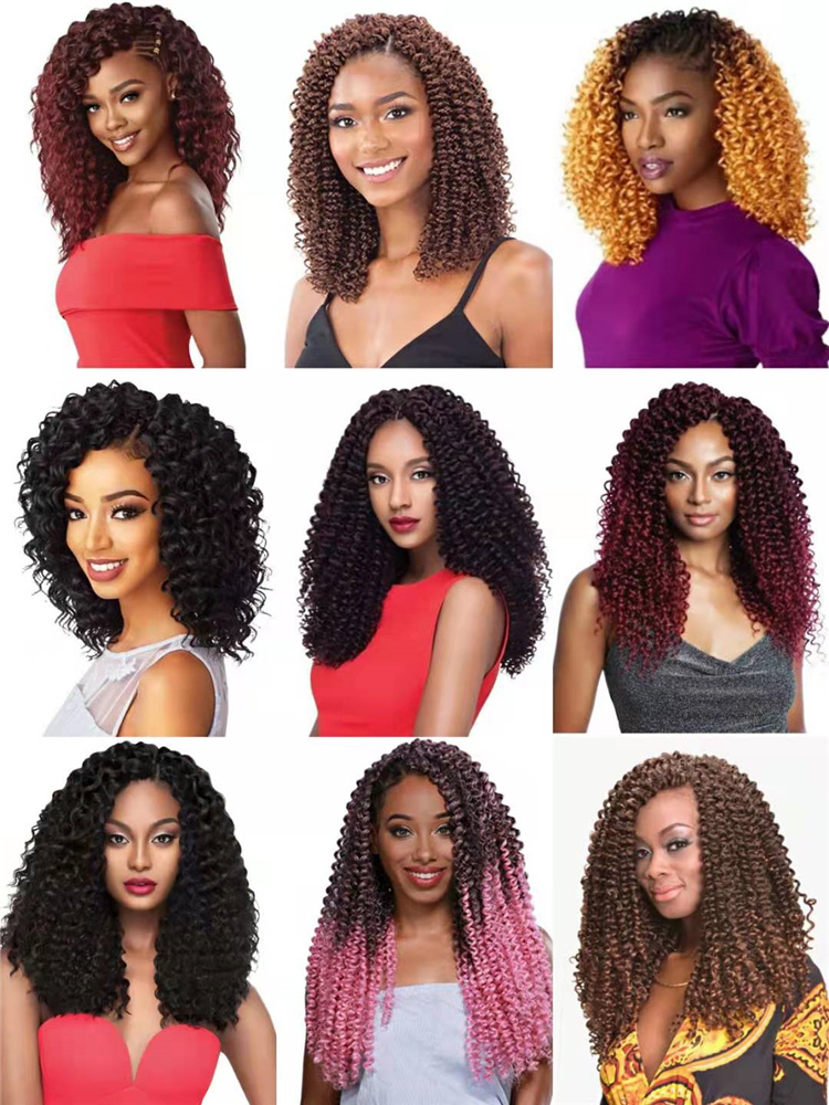 Wholesale Curly Crochet Braiding Hair Water Wave Pre stretched Hair Braid Synthetic Hair Extension