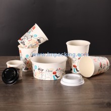 16oz Compostable Hot Paper Cups with Lid
