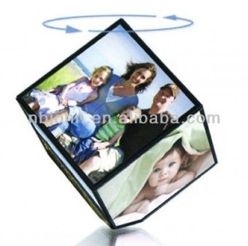 Plastic Revolving photo cube