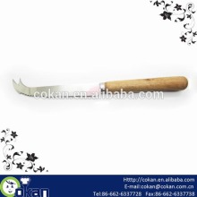 Stainless steel cheese knife with wooden handle,cheese cutter CK-KS038