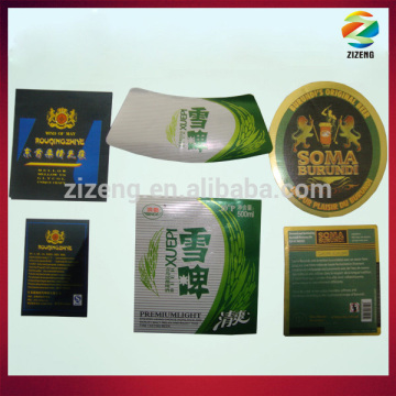 metallized paper label bottle label beer paper label