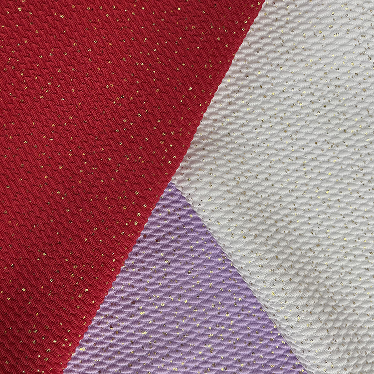 No Moq Bullet Fabric in stock Gold shimmer or glitter bullet fabric for bows