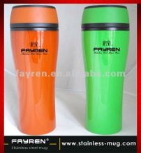 Double wall plastic mug