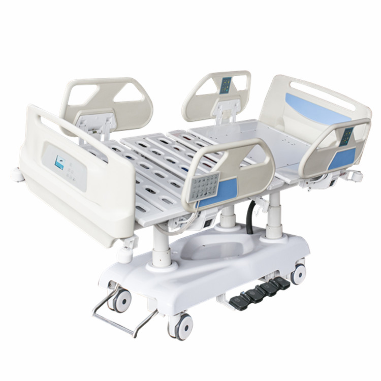 BT-AE011 5 function electric adjustable hospital bed medical intensive care ICU patient bed with ABS PP plastic rails price