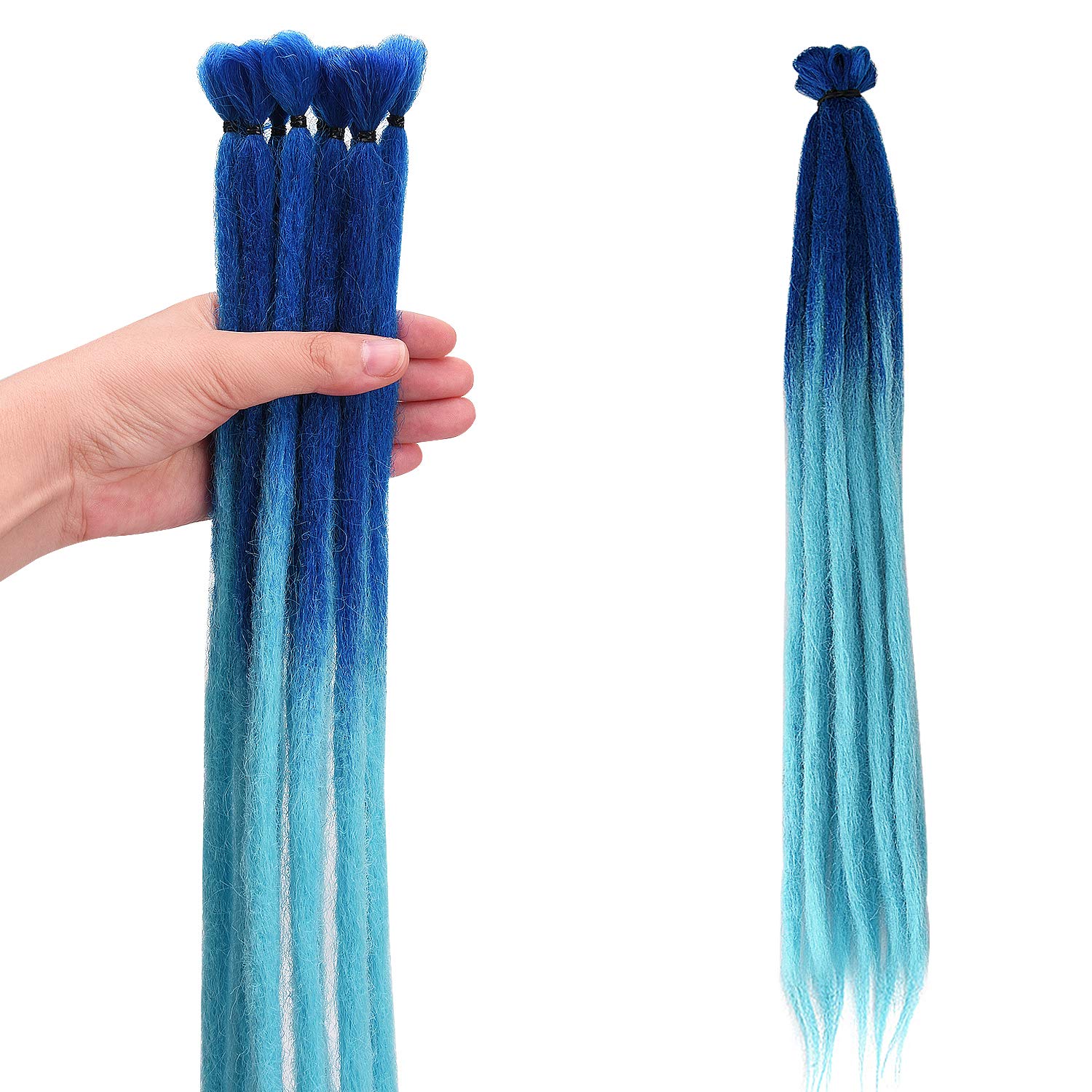 Dreadlocks Crochet Hair Extensions Dread Faux Locs Solid And Mixed Color Synthetic Fiber Braiding Hair Long And Soft 20 Inch