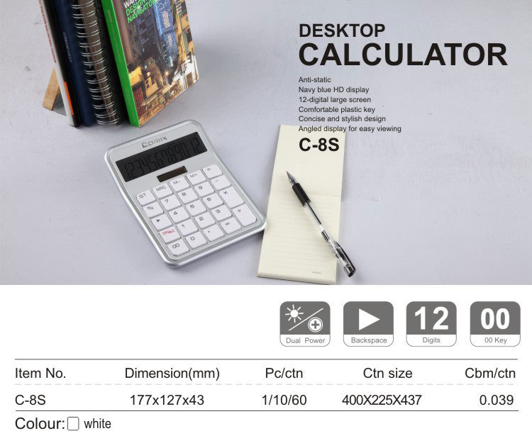 Fashion design 12 digits scientific calculator/promotional calculator/desk top calculator