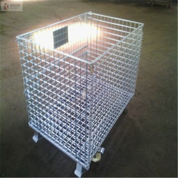 Cage logistique empilable pliable en métal