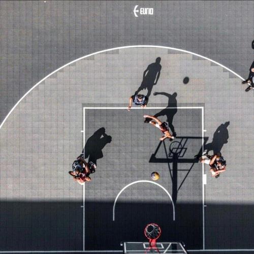 SES modular quadras de basquete ao ar livre