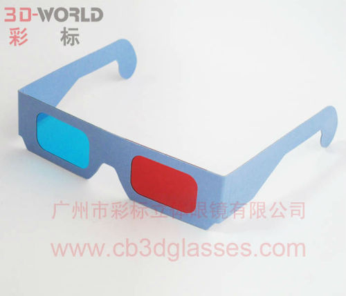 Paper 3d glasses for 3d red blue picture