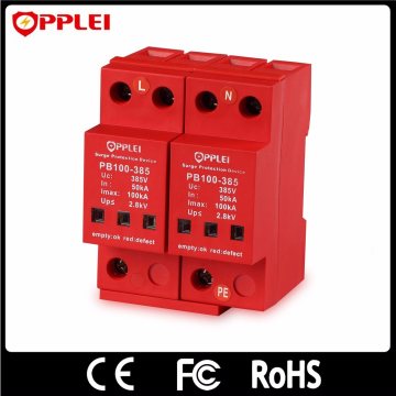 High Quality Imax 100ka with DIN Rail AC Power Protectors Lightning Arrester