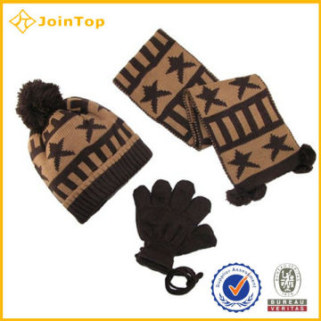 Cashmere knit scarf glove and hat set