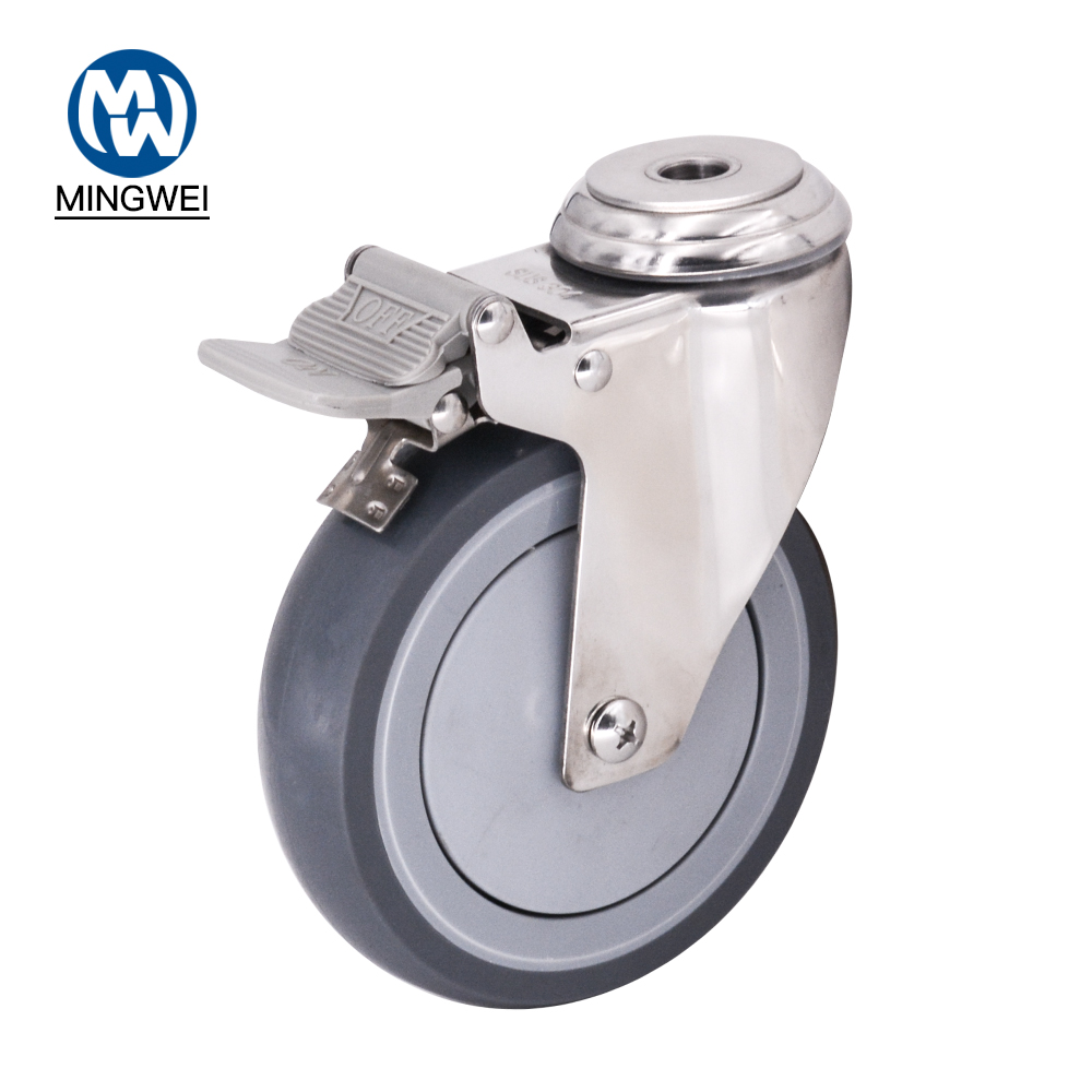 Lỗ bu lông 5 inch caster với phanh