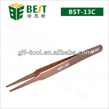 BEST-13C Flat tip tweezers for hot SMD