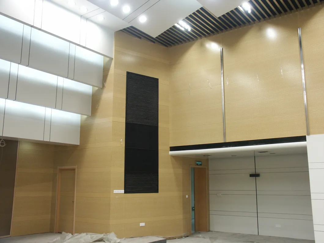 Decorative Sound Absorbing Micro-Perforated Wood Timber Acoustic Panel