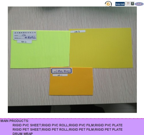 GLOSSY yellow rigid PVC sheet