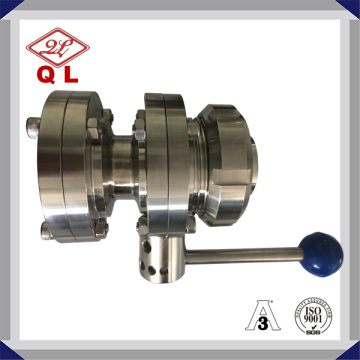Sanitary Three Pieces Butterfly Valve Welded Ends