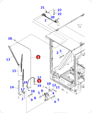 Excavator PC2000-8 Wiper Hose 23B-951-6281