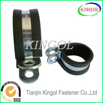 316 stainless steel rubber pipe clamp clip with p-clip for tube pipes