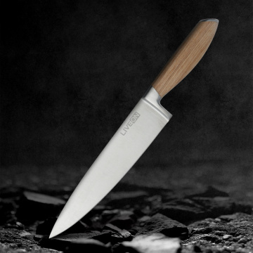 COLTELLO DA CUOCO 8 POLLICI CON MANICO IN LEGNO PAKKA