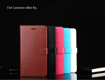 Customized leather case for Lenovo Vibe K5 flip leather cellphone case cover for Lenovo Vibe K5 ------- Laudtec